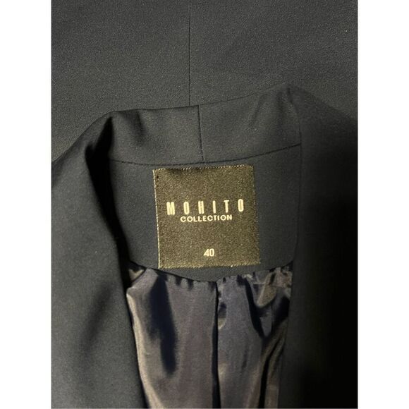 Mohito Collection Navy Double Breasted Fitted Blazer Suit Jacket  Size 40 Large - Picture 4 of 4